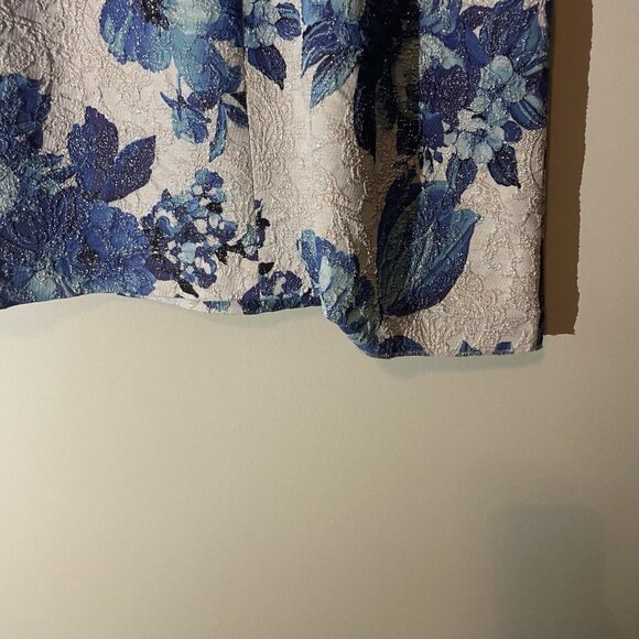 Adrianna Papell Womens Size 2 Multicolor Floral Brocade Sheath Cocktail Dress - Picture 7 of 10